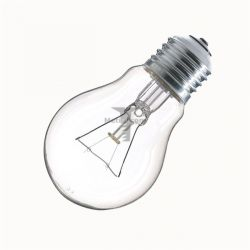 Картинка лампа накаливания груша A60 E27 220B 60Вт прозрачная А60 груша прозрачная E27 60Вт 220B купить 
