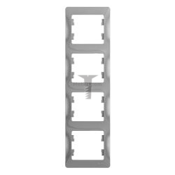 Картинка Рамка Glossa четырехпостовая вертикальная алюминий арт. GSL000308 купить 