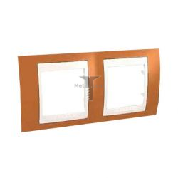 Картинка Рамка Unica двухпостовая горизонтальная оранжевый/белый арт. MGU6.004.869 купить 