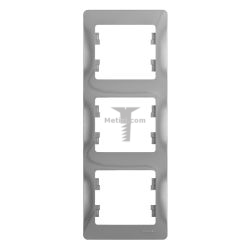 Картинка Рамка Glossa трехпостовая вертикальная алюминий арт. GSL000307 купить 