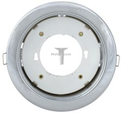 Картинка светильник точечный IEK GX70 неповоротный круг хром круг, неповоротный, цоколь GX70, 18x100 мм, 220В, арт. LUVB0-GX70-1-K23 купить 