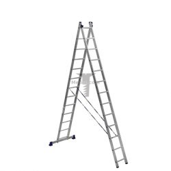 Картинка Лестница многосекционная 2*14 Алюминиевая, вес 13,5кг купить 