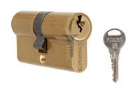 Картинка Цилиндр латунный для замка ключ/ключ 60мм (30+30) арт.Л/ЦМ-60 цвет: латунь  купить 