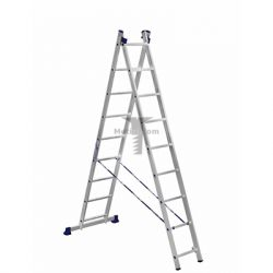 Картинка Лестница многосекционная 2*8 Алюминиевая, вес 7,4кг купить 